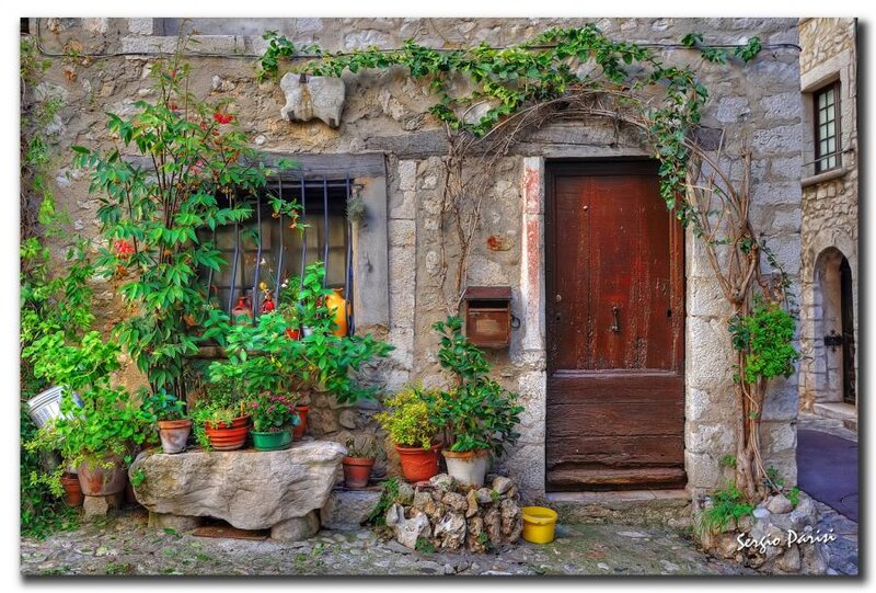 Stone House Entrance — Green