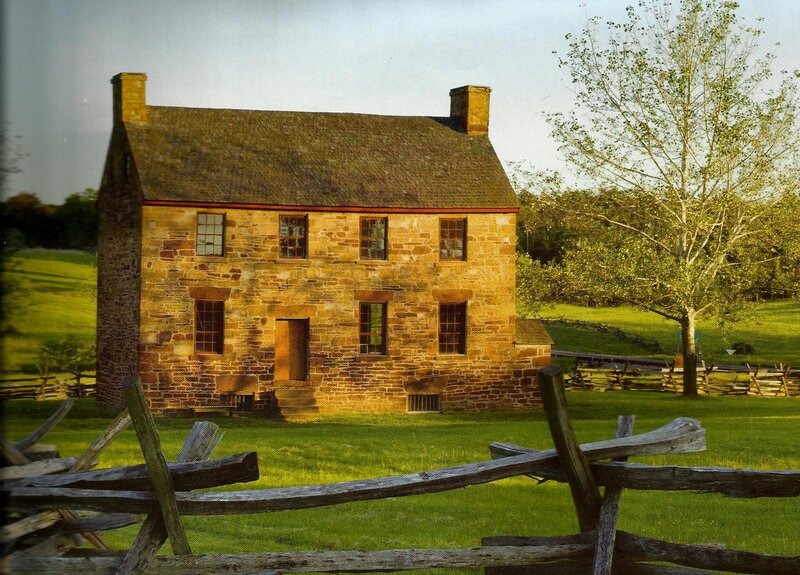 Stone House in Field