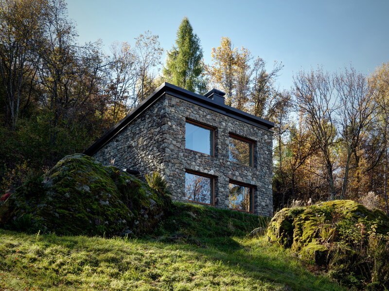 Stone House in Forest — Green, Serene, Autumn