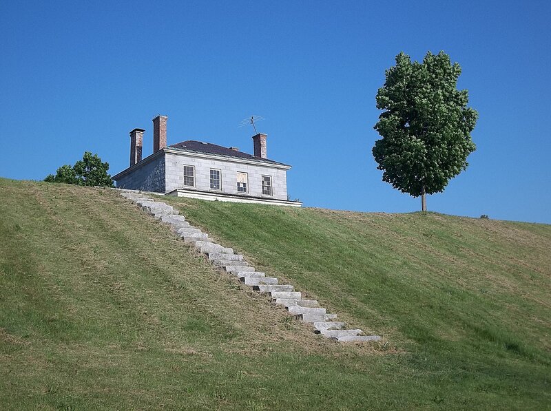 Stone House on Hill — Green