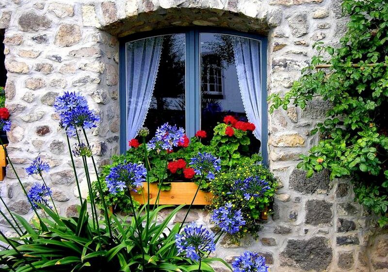 Stone House Window — Blue