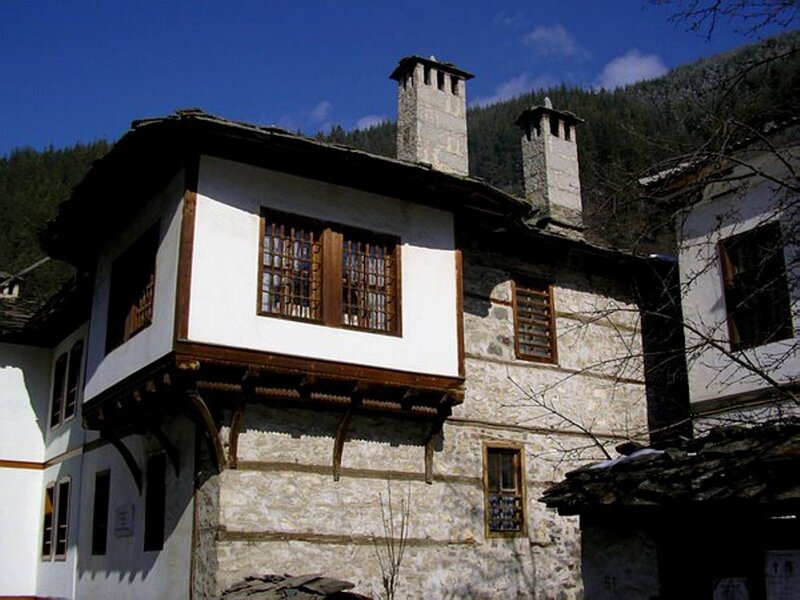 Stone House with Balconies