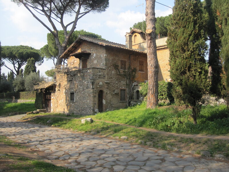Stone House with Cobblestone Path