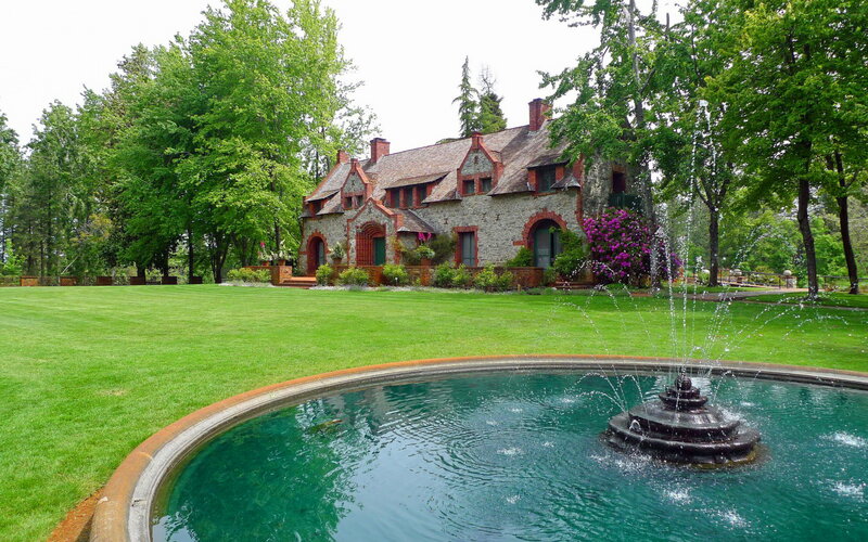 Stone House with Fountain