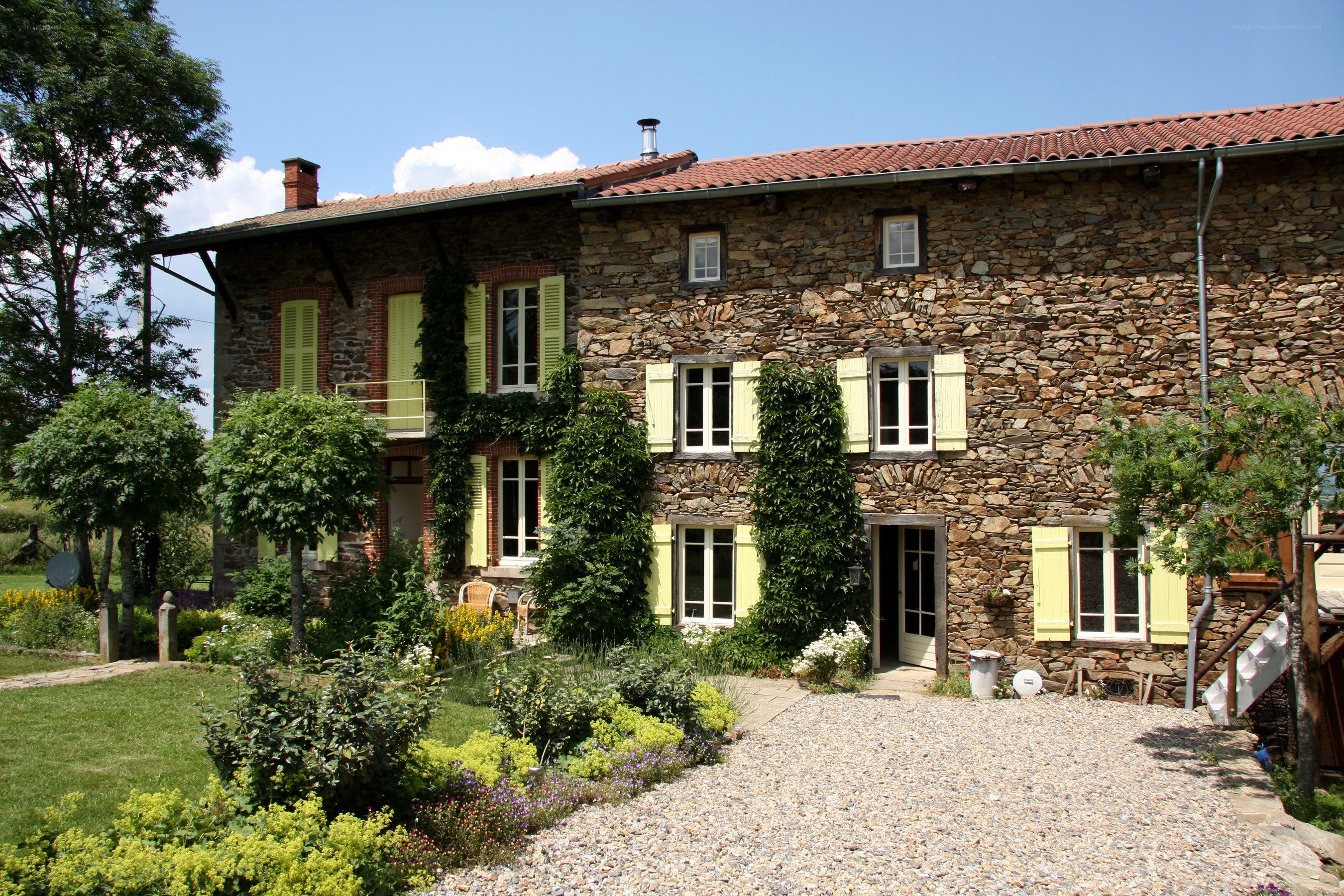 Stone house with garden