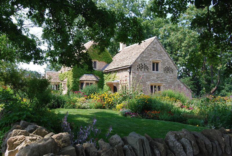 Stone House with Garden — Green, Serene, Summer