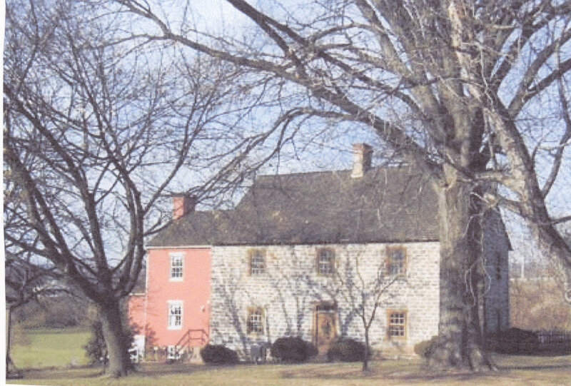 Stone House with Red Section