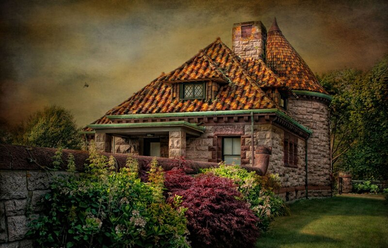 Stone House with Tiled Roof