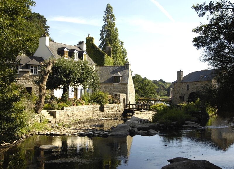 Stone Houses by River