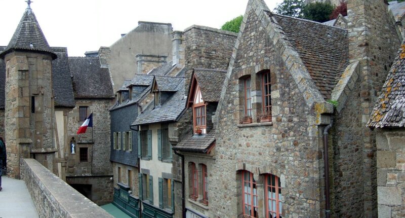 Stone houses in a French town