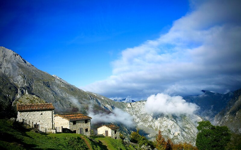 Stone Houses in Mountains