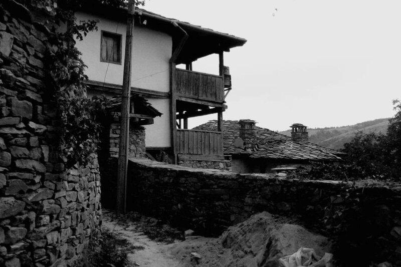 Stone Houses in Village — Black