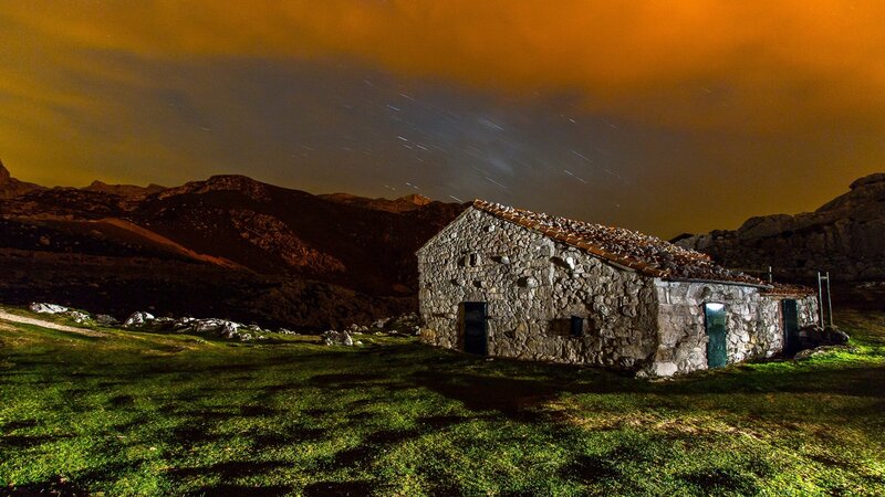 Stone Hut in Mountains — Green
