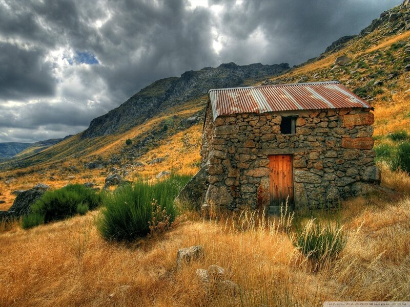 Stone Hut in Mountains