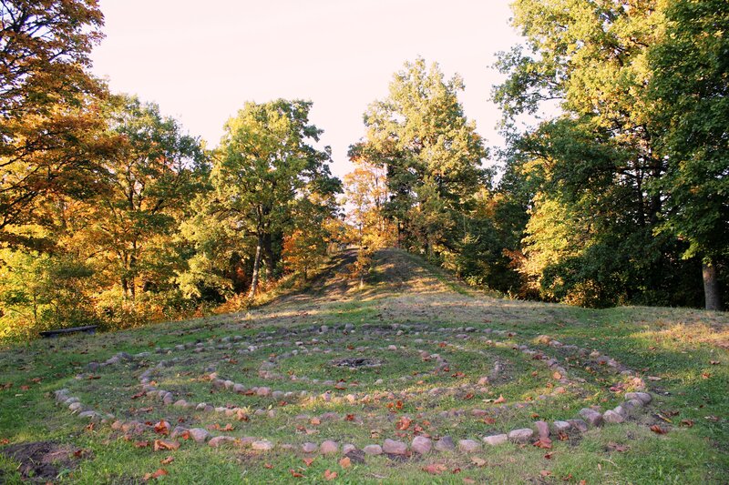 Stone Labyrinth in Forest