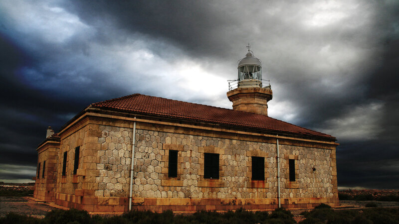 Stone Lighthouse Building — Gray
