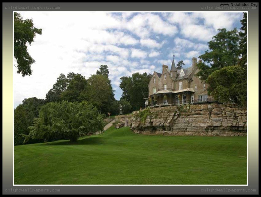 Stone mansion on a cliff