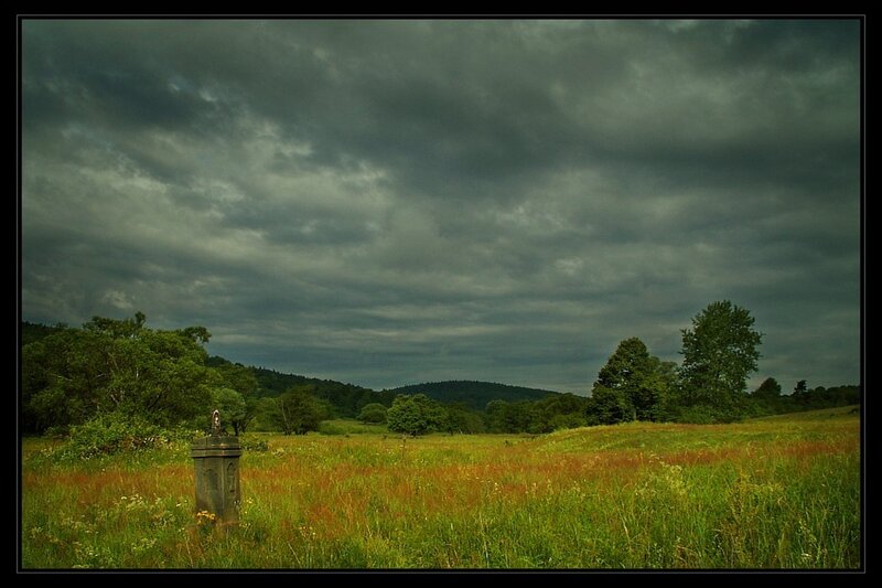 Stone Marker in Field