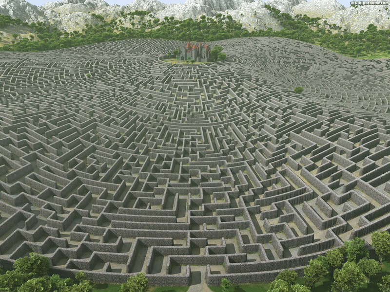 Stone Maze with Castle