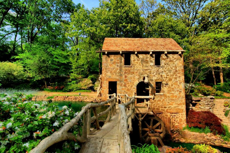 Stone mill by a river