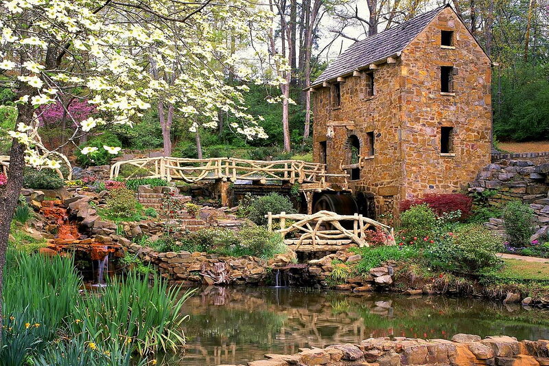 Stone Mill by Pond