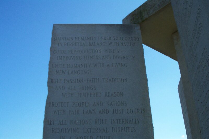 Stone Monument with Text