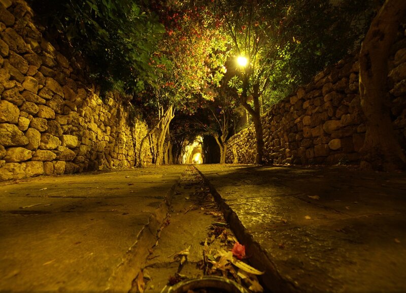 Stone Path at Night