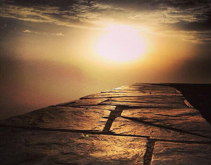 Stone Path at Sunset