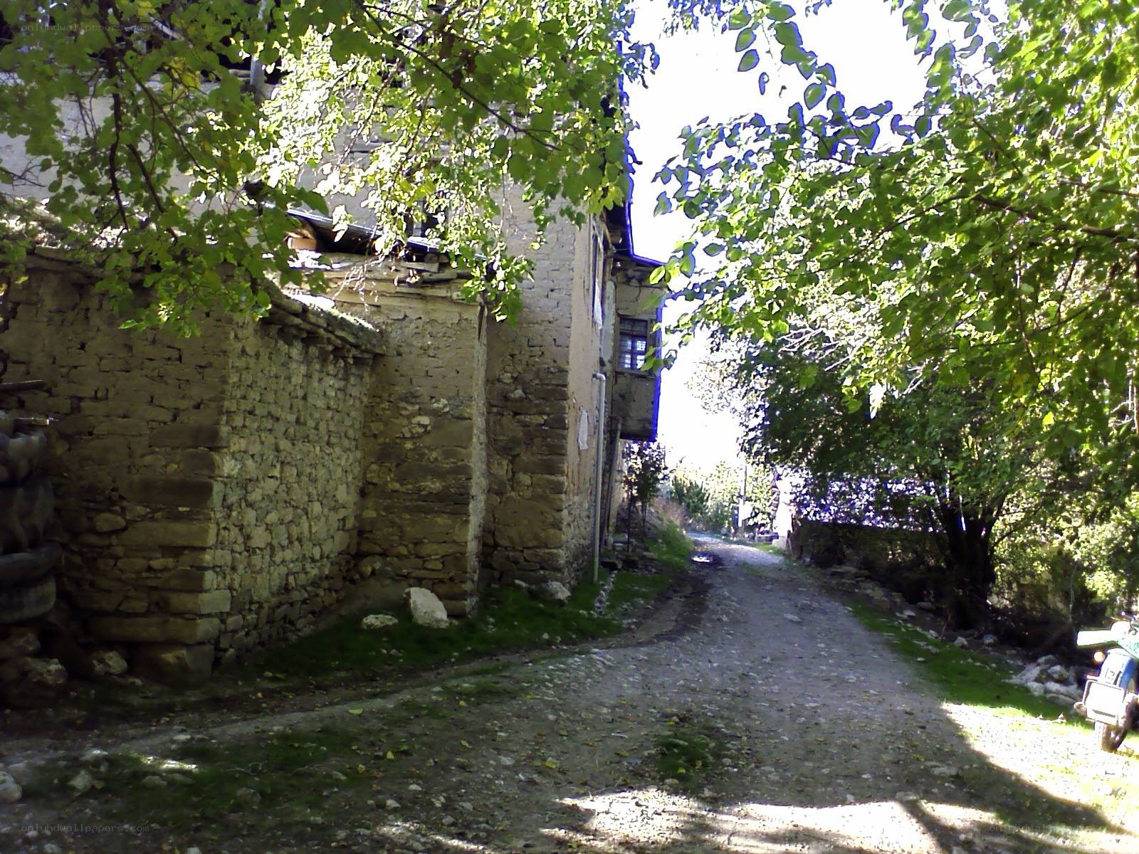 Stone path in a village
