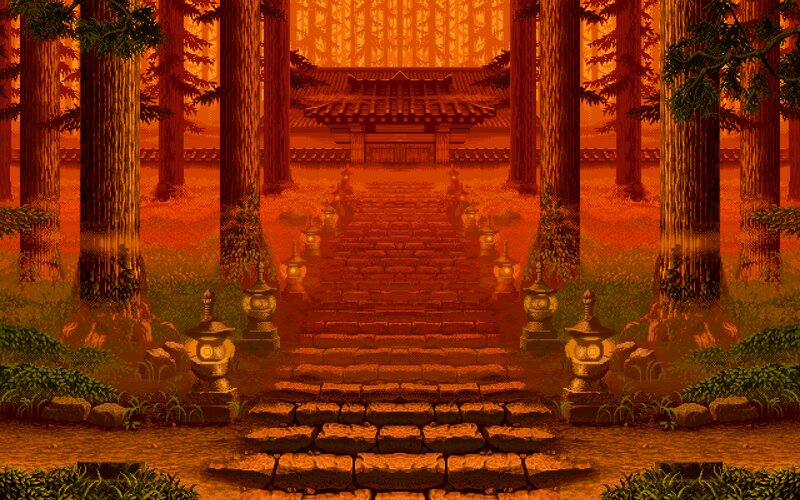 Stone Path in Forest — Orange