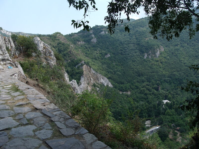 Stone Path in Mountain Valley