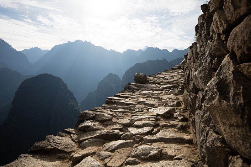 Stone Path on Mountain — Gray