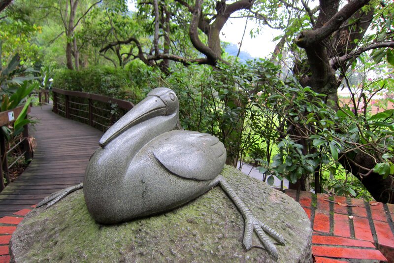 Stone Pelican Sculpture