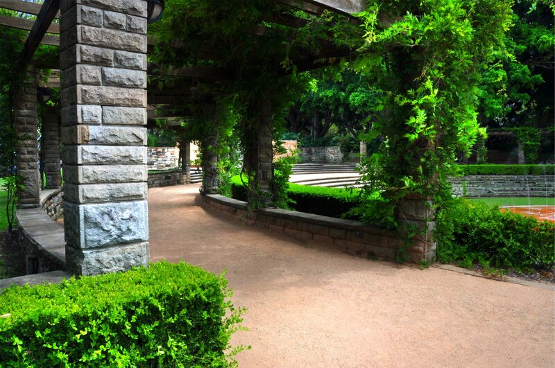 Stone Pergola in Garden