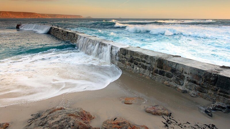 Stone Pier at Beach