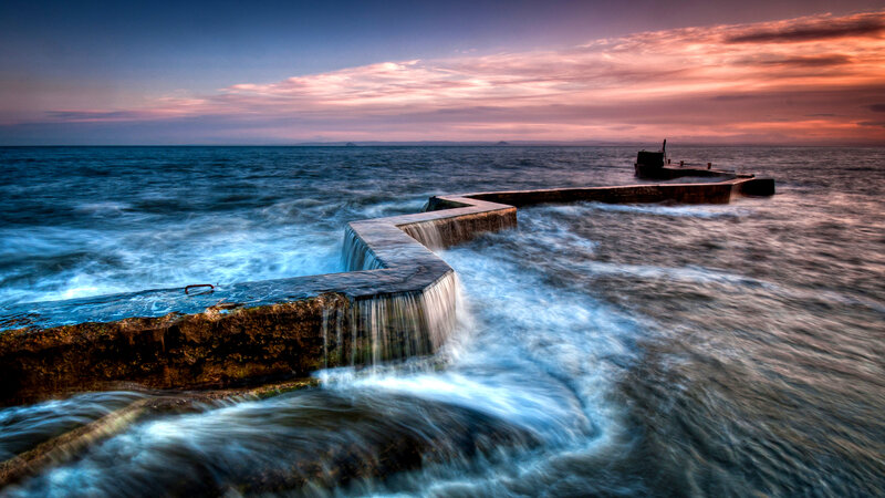 Stone Pier in Ocean