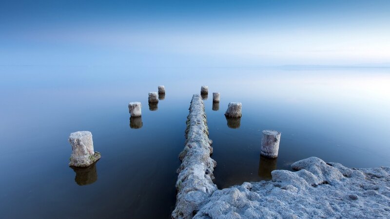 Stone Pillars in Water
