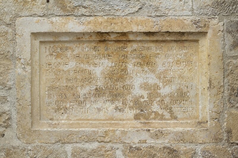Stone Plaque with Latin Text