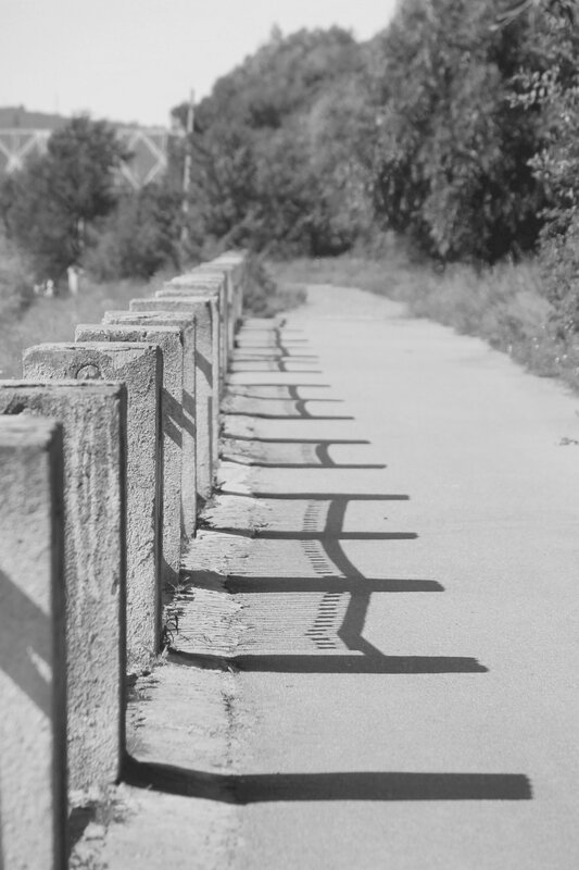 stone posts along a path