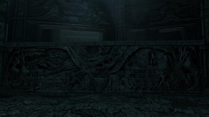 Stone Relief Carving — Black, Dark, Mysterious