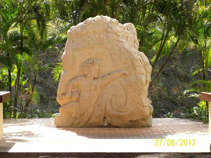 Stone Relief Sculpture — Beige