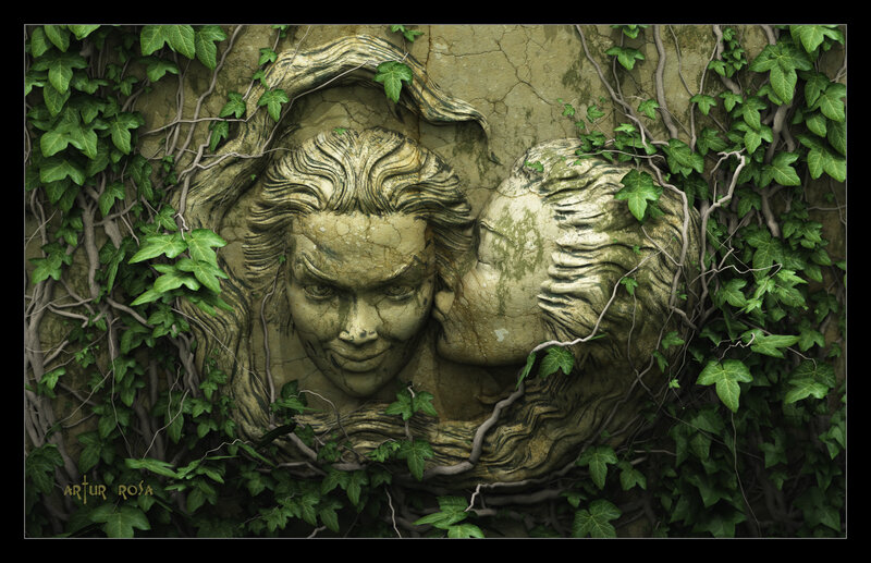 Stone Relief Sculpture — Green