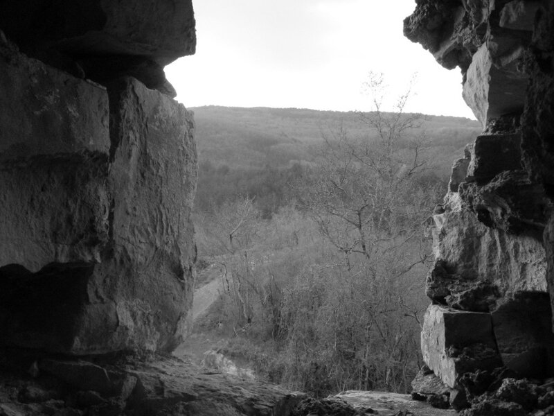 Stone Ruin Window View