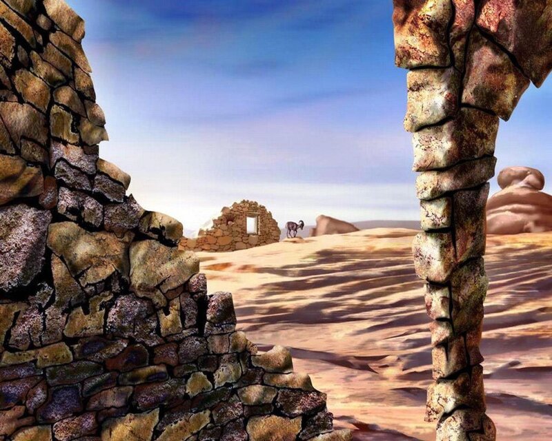 Stone Ruins in Desert