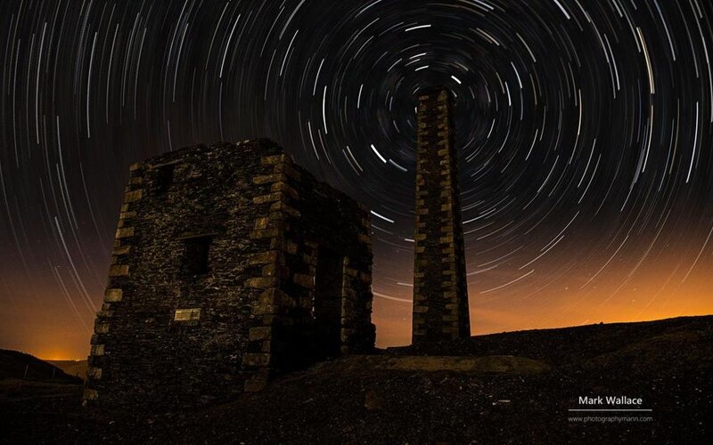 Stone Ruins under Star Trails
