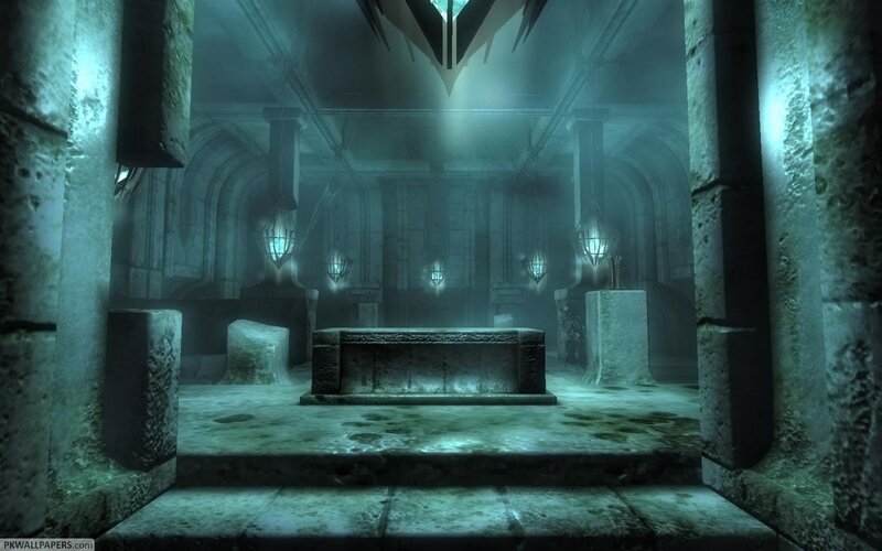 Stone Sarcophagus in Crypt