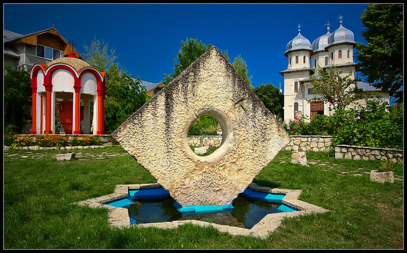 Stone Sculpture in Garden