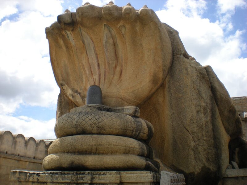 Stone sculpture of a cobra