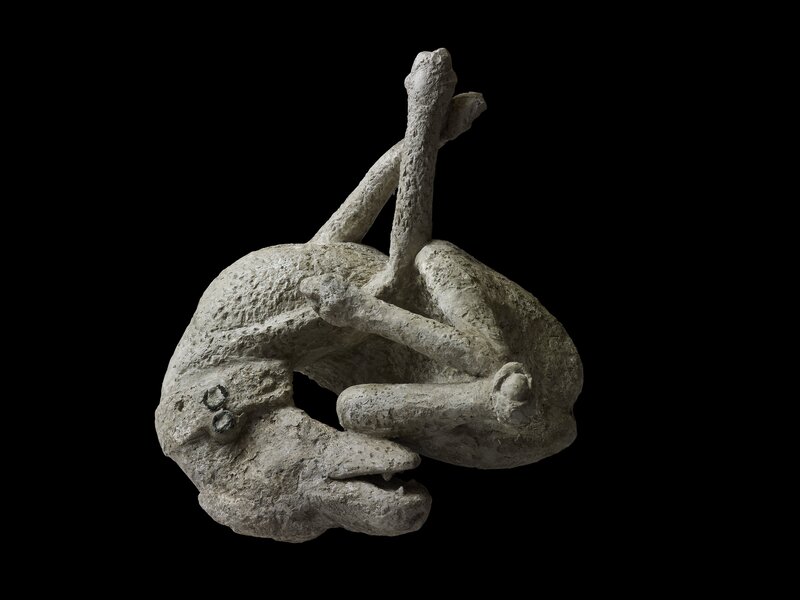 Stone sculpture of reclining figure