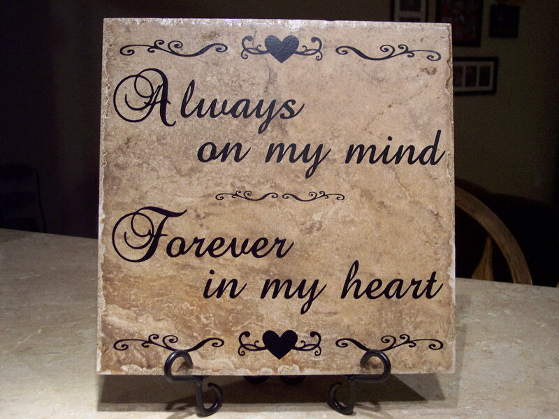 Stone Sign with Text